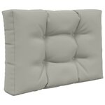vidaXL Coussin de canapé d'extérieur 2 Pièces Gris Polyester
