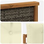 vidaXL Sofa de milieu extérieur Bois d'Acacia Massif Naturel