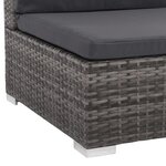 vidaXL Salon de jardin 8 pièces avec coussins en résine tressée grise