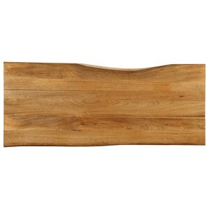 vidaXL Dessus de table 140x60x2 5 cm bord vivant bois massif manguier