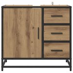 vidaXL Cabinet de salle de bain Chêne artisanal 65 x 33 x 60 cm