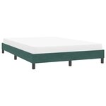 vidaXL Cadre de lit sans matelas vert foncé 140x220 cm velours