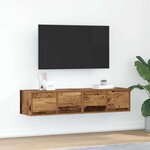 vidaXL Meubles TV 2 Pièces vieux bois 60x31x25 5 cm bois d'ingénierie