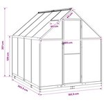 vidaXL Serre de jardin avec porte Anthracite 183 5 x 243 5 x 207 cm
