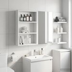 vidaXL Armoire murale de salle de bain Blanc 40 x 10 x 60 5 cm