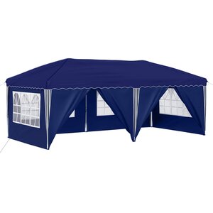 vidaXL Tente de fête pop-up 575 x 288 x 245 cm Bleu