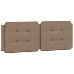 vidaXL Cadre de lit avec tête de lit Cappuccino 140x190 cm Similicuir