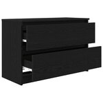 vidaXL Meuble TV noir 80x35x54 cm bois d'ingénierie