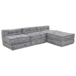 vidaXL Coussin 4 Pièces Gris clair 70 x 70 x 54 cm Polyester