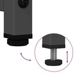 vidaXL Meuble TV noir 68x39x60 5 cm acier