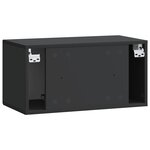 vidaXL Meuble TV mural Noir 59 5 x 31 x 30 cm Bois d'ingénierie