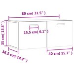 vidaXL Armoire murale sonoma gris 80x36 5x35 cm bois d'ingénierie