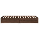 vidaXL Cadre de lit avec tiroirs sans matelas chêne marron 90x200 cm