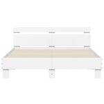 vidaXL Cadre de lit avec LED sans matelas blanc 140x200 cm
