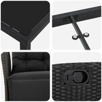 vidaXL Ensemble de salle à manger pour jardin 5 Pièces Noir Poly rotin