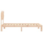 vidaXL Cadre de lit avec tête de lit 90x200 cm bois massif