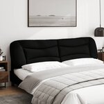 vidaXL Coussin de tête de lit Hvar noir 200 cm tissu