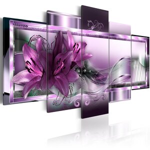Tableau - purple lilies l x h en cm 100x50