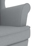 vidaXL Chaise à bascule gris clair 74x90x102 cm tissu