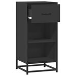 vidaXL Buffet noir 35 5x35x76 cm bois d'ingénierie et métal