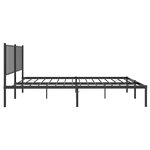 vidaXL Cadre de lit métal sans matelas avec tête de lit noir 120x200cm