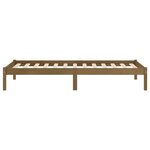 vidaXL Cadre de lit sans matelas marron miel bois massif 100x200 cm