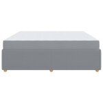 vidaXL Cadre de lit avec matelas Gris clair 200 x 200 cm tissu