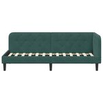 vidaXL Cadre de lit d'angle Vert foncé 80 x 200 cm Velours