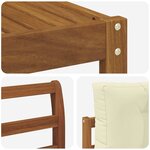 vidaXL Ensemble de canapés d'extérieur 6 pc Naturel et Crème