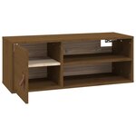 vidaXL Armoires murales 2 Pièces Marron miel 80x30x30 cm Bois Pin massif