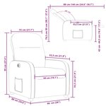 vidaXL Fauteuil inclinable électrique Crème Tissu