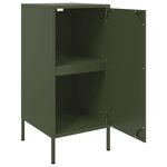 vidaXL Buffets 2 Pièces vert olive 36x39x79 cm acier