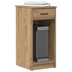 vidaXL Support de tour d'ordinateur tiroir chêne artisanal 35x45x77 cm