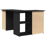 vidaXL Bureau d'angle Chêne noir 145 x 100 x 76 cm Bois d'ingénierie