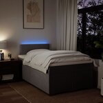 vidaXL Sommier à lattes de lit avec matelas taupe 120x190 cm tissu