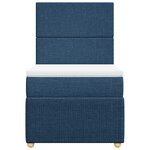 vidaXL Sommier à lattes de lit avec matelas Bleu 90x190 cm Tissu