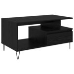 vidaXL Table basse Chêne noir 90 x 49 x 45 cm Bois d'ingénierie