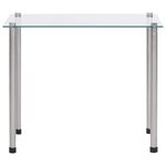 vidaXL Tables gigognes 3 Pièces Transparent Verre trempé