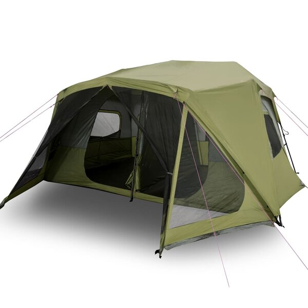 vidaXL Tente familiale 10 personnes vert libération rapide imperméable