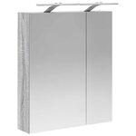 vidaXL Armoire Miroir de Salle de Bain Gris Sonoma 60 x 14 5 x 70 cm