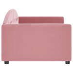 vidaXL Lit de repos sans matelas rose 90x200 cm velours