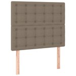 vidaXL Sommier à lattes de lit avec matelas Taupe 90x200 cm Tissu