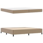 vidaXL Cadre de lit avec matelas Cappuccino 200 x 200 cm tissu