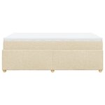 vidaXL Sommier à lattes de lit avec matelas Crème 120x200 cm Tissu