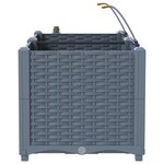 vidaXL Pots de jardin Gris clair 80 x 40 x 37.5 cm Acier