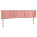 vidaXL Tête de lit à LED Rose 203x16x78/88 cm Velours