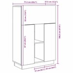 vidaXL Bureau Chêne noir 71 5 x 31 5 x 106 5 cm Bois d'ingénierie