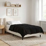 vidaXL Duvet complet toute l'année Noir 135 x 220 cm Microfibre