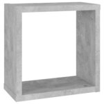 vidaXL Étagères cube murales 6 Pièces Gris béton 30x15x30 cm