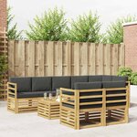 vidaXL Ensemble de canapés d'extérieur 8 Pièces Blanc et anthracite
